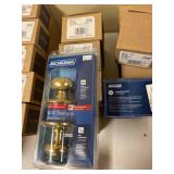 Schlage Door Knobs, Deadbolts, and Hardware in Original Packaging