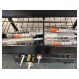 Caulk and Sealant Tubes with Display Rack