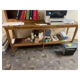 Wooden Console Table, 84" x 22", with Two Shelves