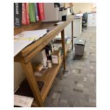 Wooden Console Table, 84" x 22", with Two Shelves