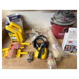 Workshop Lot Including Tools, Fasteners, and Safety Gear