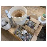Hardware, Tools, and Supplies Including Connectors, Rope, and Tape