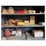 Workshop Supplies Including Veneer Edging, Sanding Belts, Chains, and Abrasive Rolls