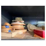 Workshop Supplies Including Veneer Edging, Sanding Belts, Chains, and Abrasive Rolls