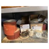 Workshop Supplies Including Veneer Edging, Sanding Belts, Chains, and Abrasive Rolls