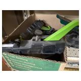 Construction Tools, Hard Hats, Accessories, and Hardware on Shelving Unit