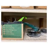 Construction Tools, Hard Hats, Accessories, and Hardware on Shelving Unit