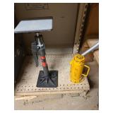 Construction Tools, Hard Hats, Accessories, and Hardware on Shelving Unit