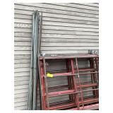 5 Sections of Scaffolding and Cross Supports