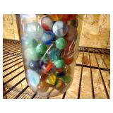 Jar of Vintage Marbles