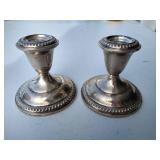 (2) Sterling Silver Weighted Candlesticks