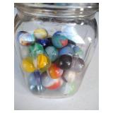 Jar of Vintage Marbles