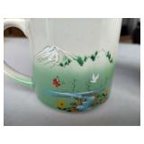 (2) Hand Painted Mid Century Japanese Mugs