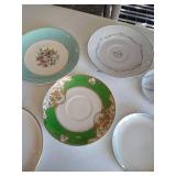 Vintage Plates, Cups, Ash Trays, Etc