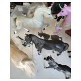 Large Lot of Plastic Toy Horses - Various Sizes