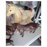 Large Lot of Plastic Toy Horses - Various Sizes
