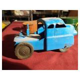 (3) Vintage Metal Toys - Mismatched Truck & (2) Trailers