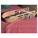 (3) Vintage Metal Toys - Mismatched Truck & (2) Trailers