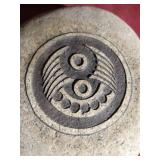 6-1/2" Rock With Interesting Carving - Alien? Indian?