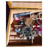Jewelry Box With Misc Jewelry