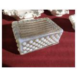 (4) Nice Vintage White Glass Dishes