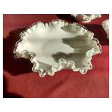 (4) Nice Vintage White Glass Dishes