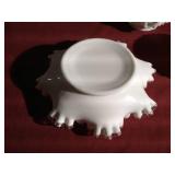 (4) Nice Vintage White Glass Dishes