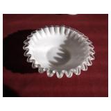 (4) Nice Vintage White Glass Dishes