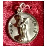 Sterling Silver St. Stephen Medal