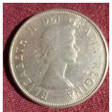 1964 Canadian Silver 50 Cent Piece