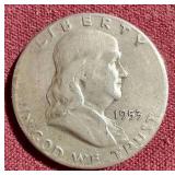 1953-S Franklin Half Dollar