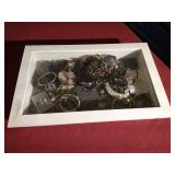 Jewelry Display Case & Miscellaneous Jewelry