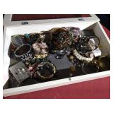 Jewelry Display Case & Miscellaneous Jewelry
