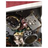 Jewelry Display Case & Miscellaneous Jewelry