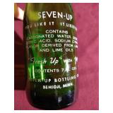 (5) Vintage 7-Up Bottles - All Different