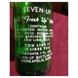 (5) Vintage 7-Up Bottles - All Different