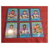 (6) 1971 Topps Vikings Cards