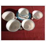 (6) Vintage Pyrex Pieces - (5) Cups & (1) Saucer