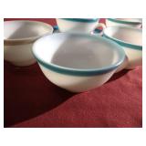 (6) Vintage Pyrex Pieces - (5) Cups & (1) Saucer