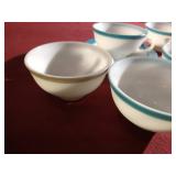 (6) Vintage Pyrex Pieces - (5) Cups & (1) Saucer