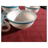 (6) Vintage Pyrex Pieces - (5) Cups & (1) Saucer
