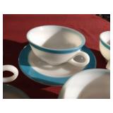 (6) Vintage Pyrex Pieces - (5) Cups & (1) Saucer
