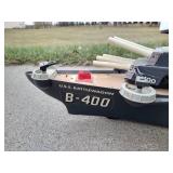 Large Vintage USS Battlewagon Plastic Ship