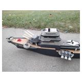 Large Vintage USS Battlewagon Plastic Ship
