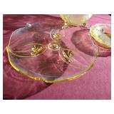 (3) Pretty Yellow Vintage Glass Dishes