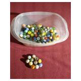 Large Marble Lot - Several Uranium Glass