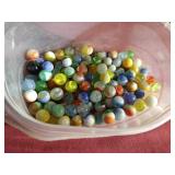 Large Marble Lot - Several Uranium Glass