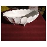 (2) Vintage Milk Glass Pieces - Pitcher & Bowl