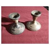 (2) Sterling Steel Weighted Candlestick Holders