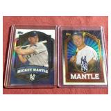 (2) Mickey Mantle Refractor Insert Cards